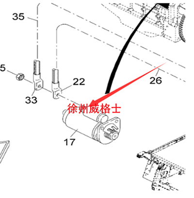 进口摊铺机起动机零件号491291148